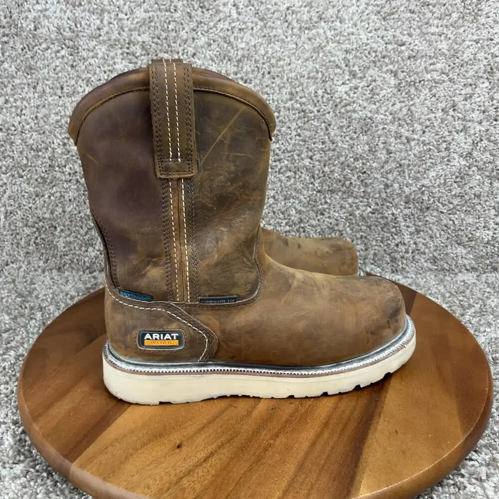 ARIAT Rebar Wedge Pull On Waterproof Composite Toe Men's Size 6EE Work Boots